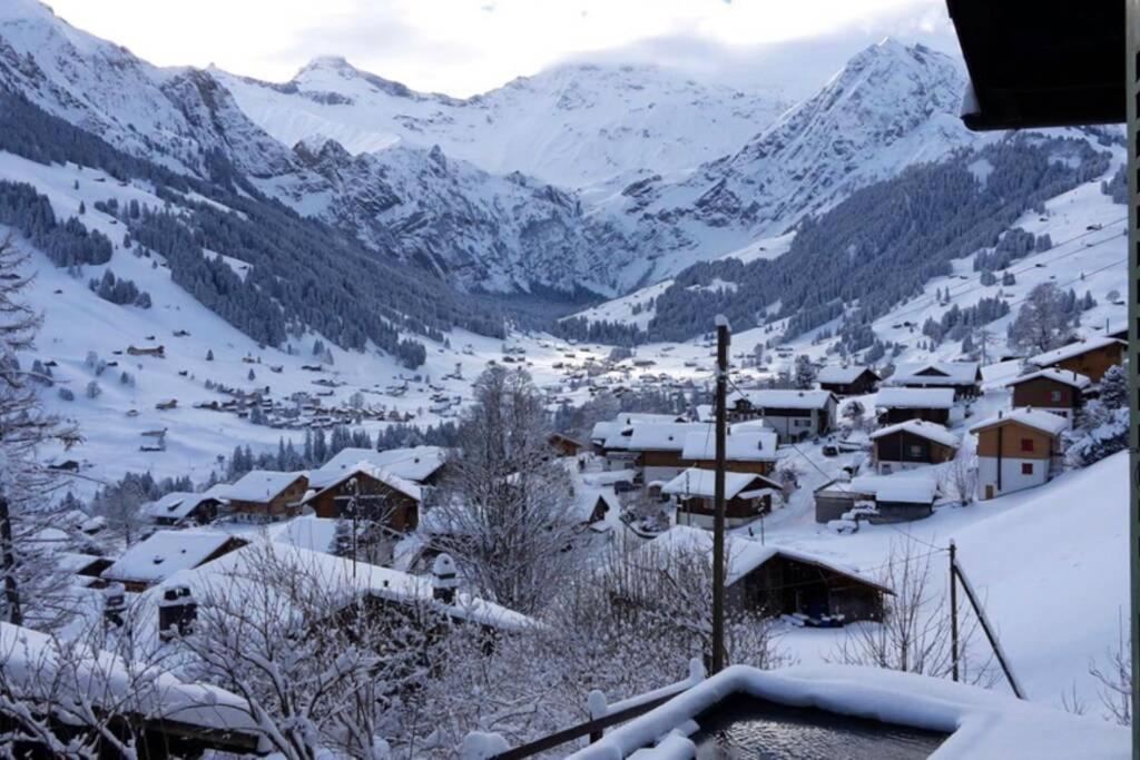 Chalet Sonnenheim Mit Atemberaubender Aussicht Adelboden Exterior photo